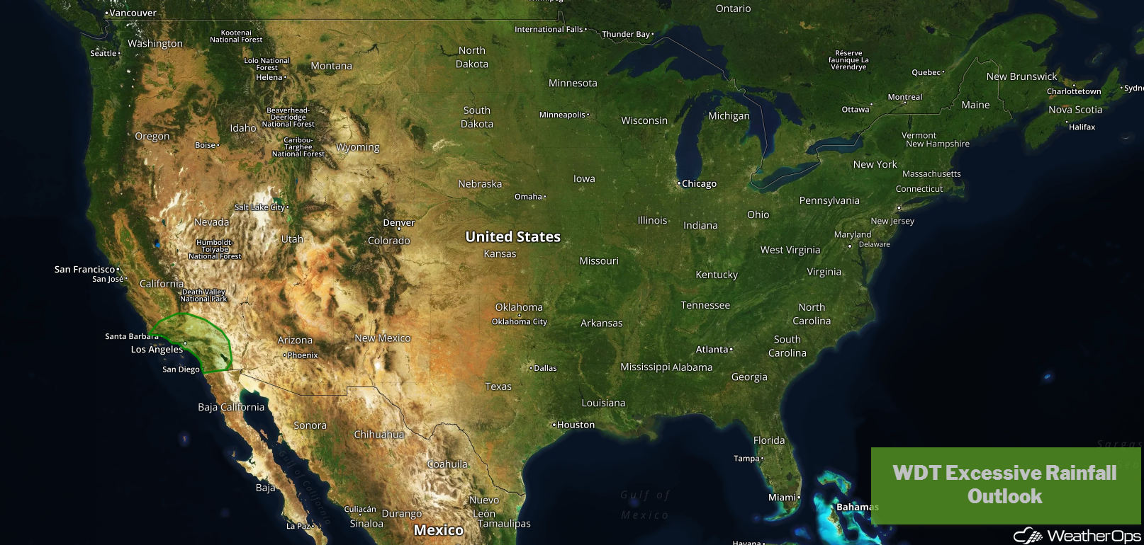 National Weather Summary for Monday, January 14, 2019