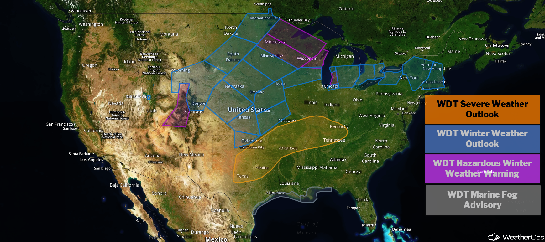 National Weather Summary for Wednesday, February 6, 2019