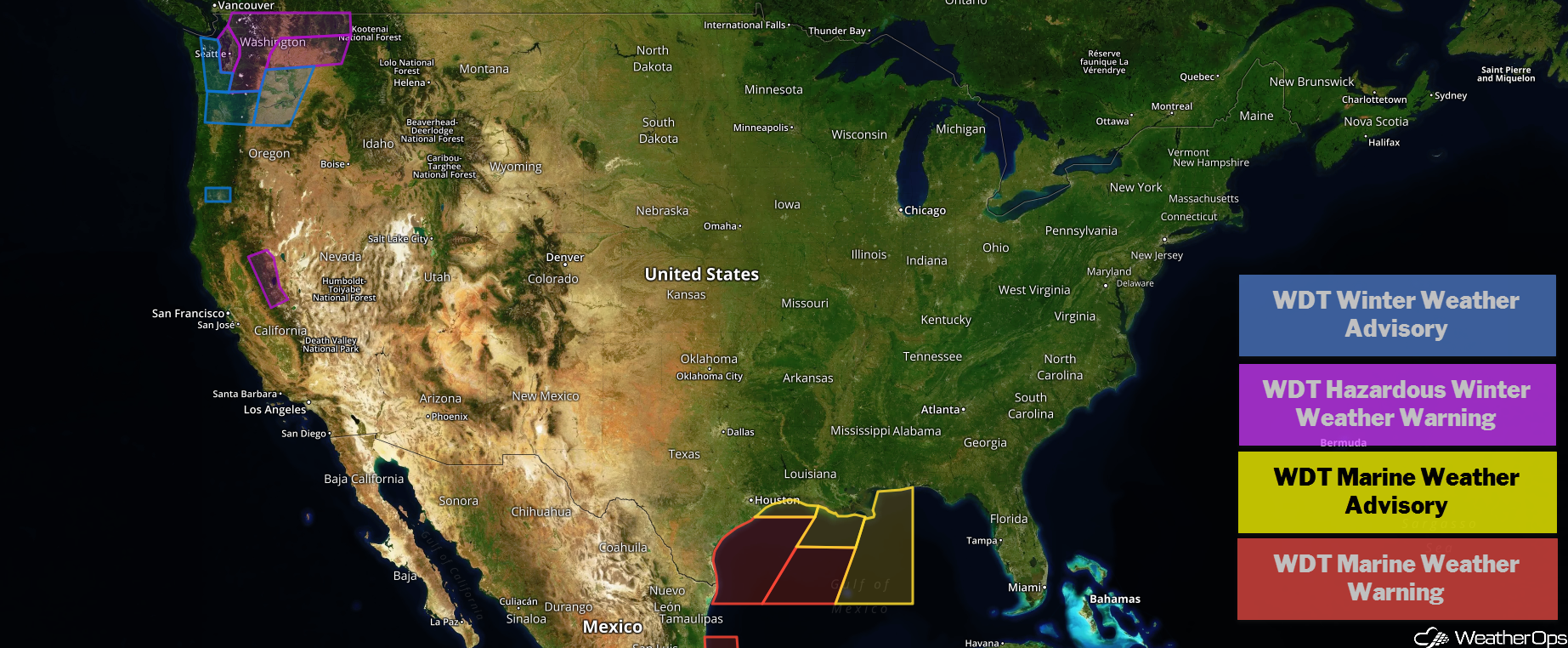 National Weather Summary for Friday, February 8, 2019
