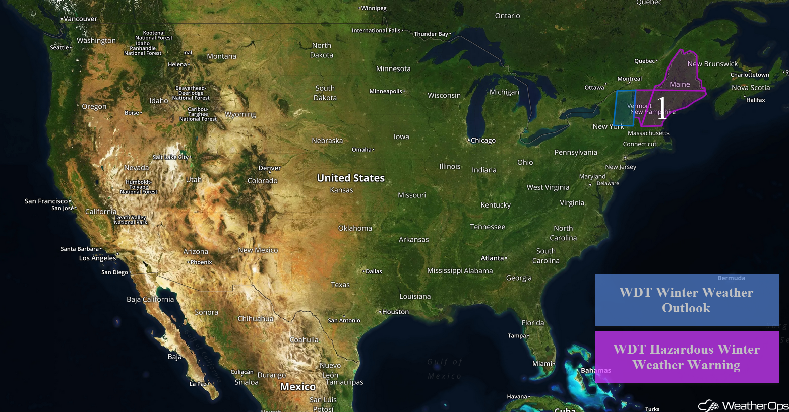 National Weather Summary for Thursday, March 8, 2018