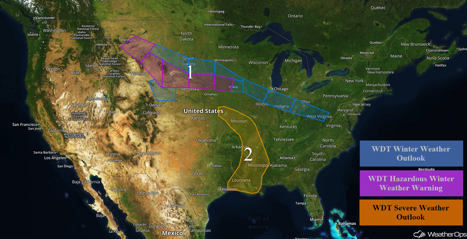National Weather Summary for Friday, March 16, 2018