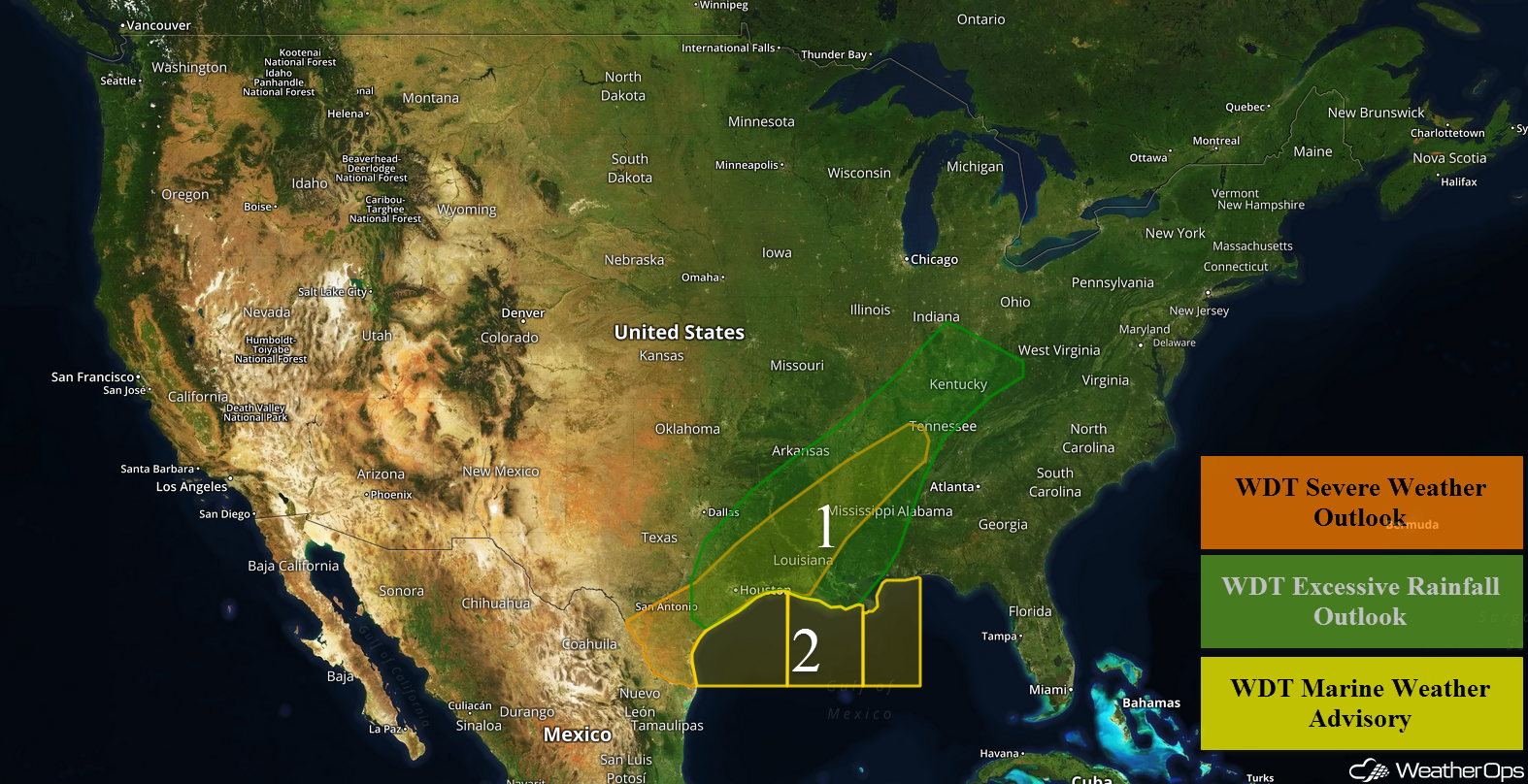 National Weather Summary for Wednesday, March 28, 2018
