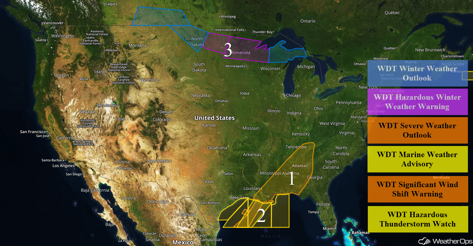 National Weather Summary for Thursday, March 29, 2018