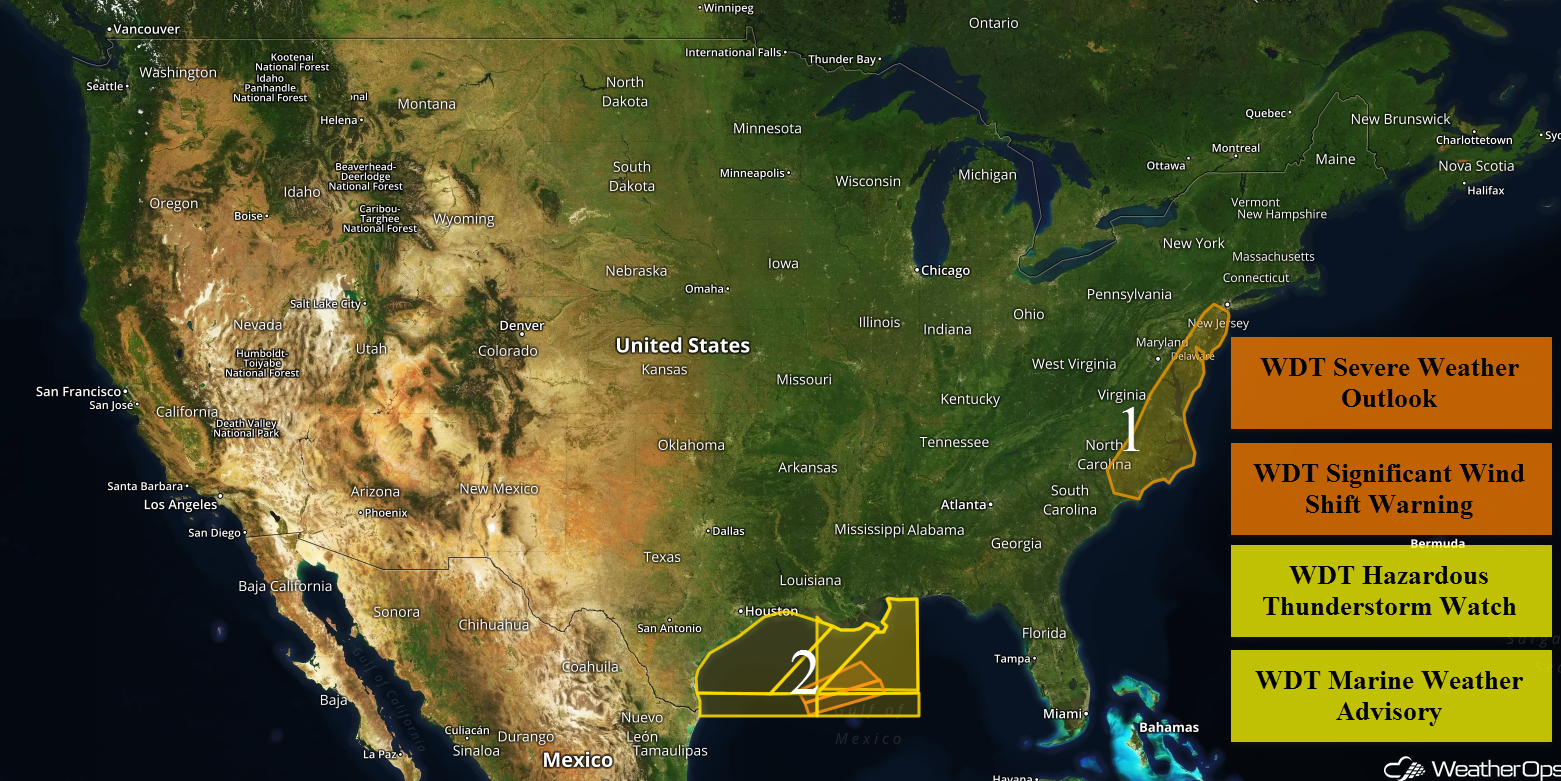 National Weather Summary for Wednesday, April 4, 2018