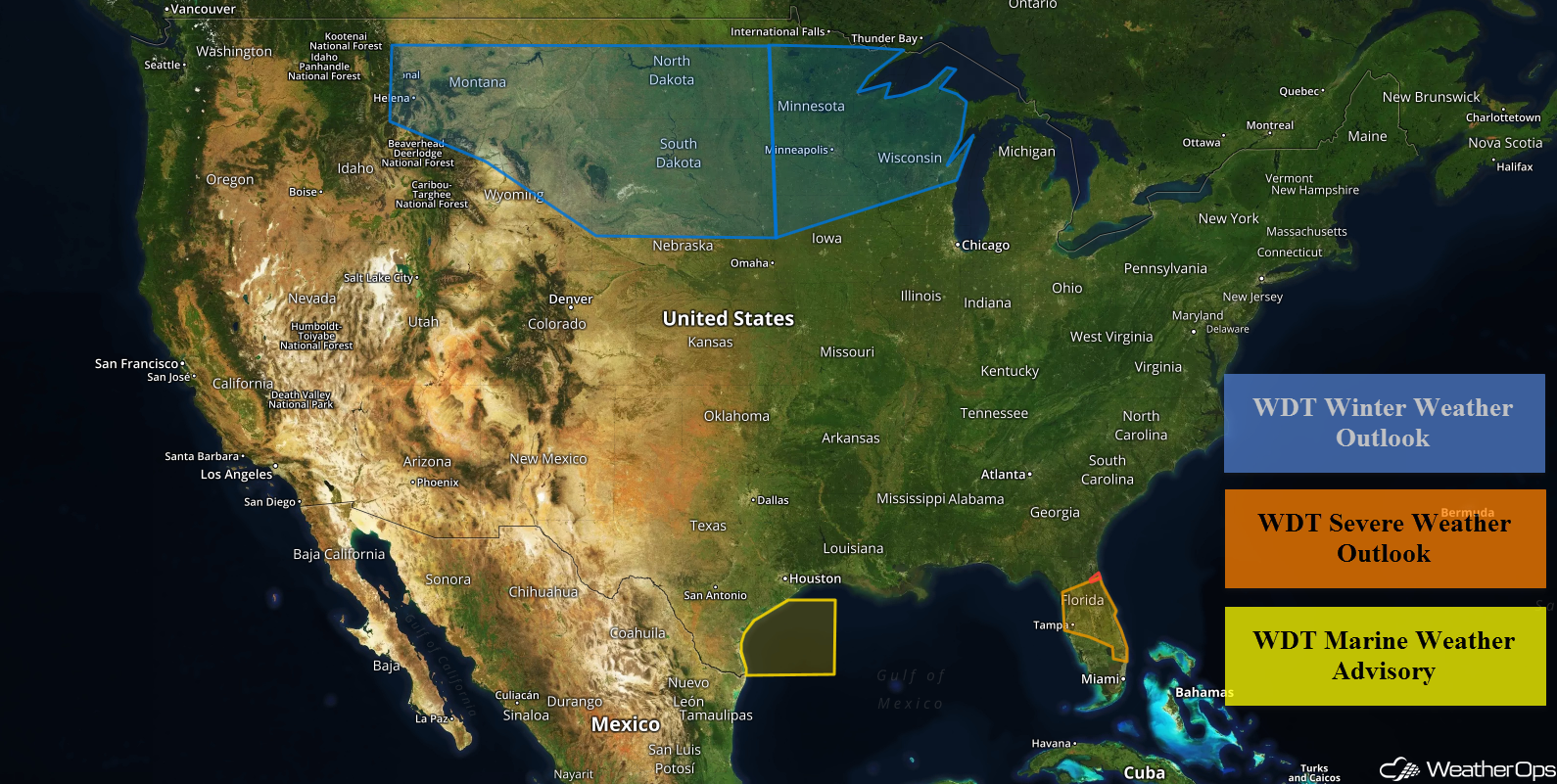 National Weather Summary for Tuesday, April 10, 2018