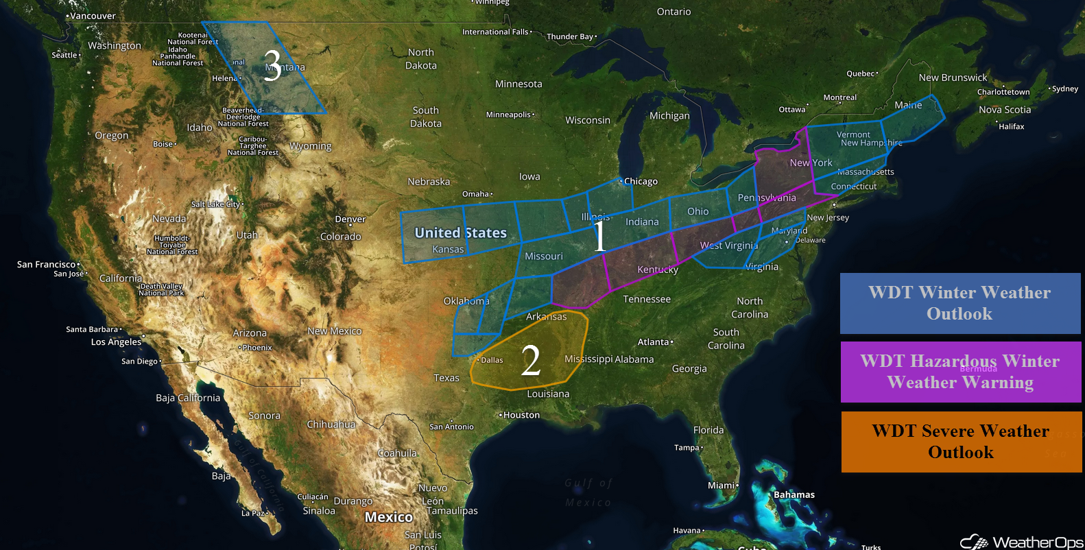National Weather Summary for Tuesday, February 6, 2018
