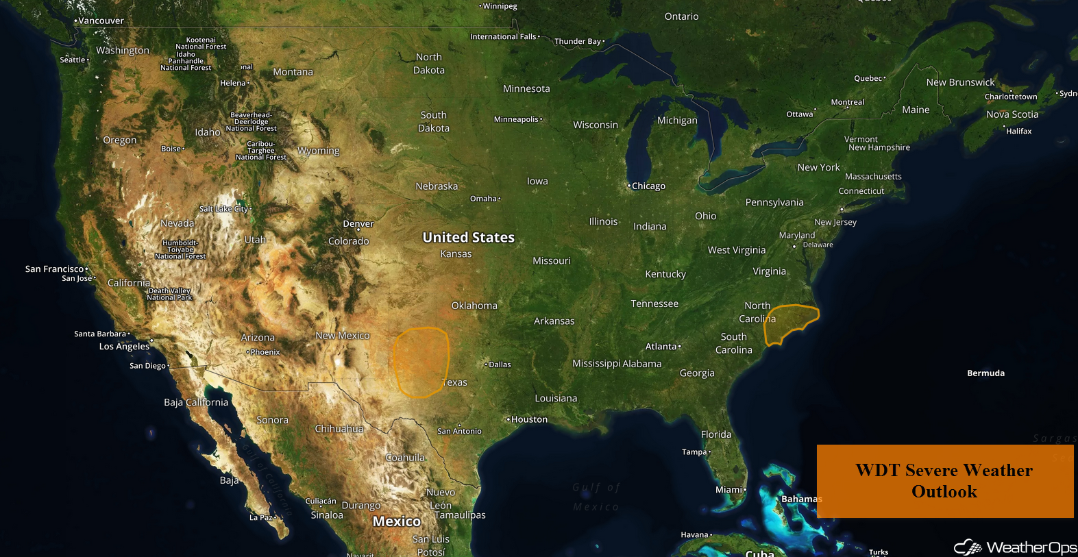 National Weather Summary for Tuesday, April 24, 2018