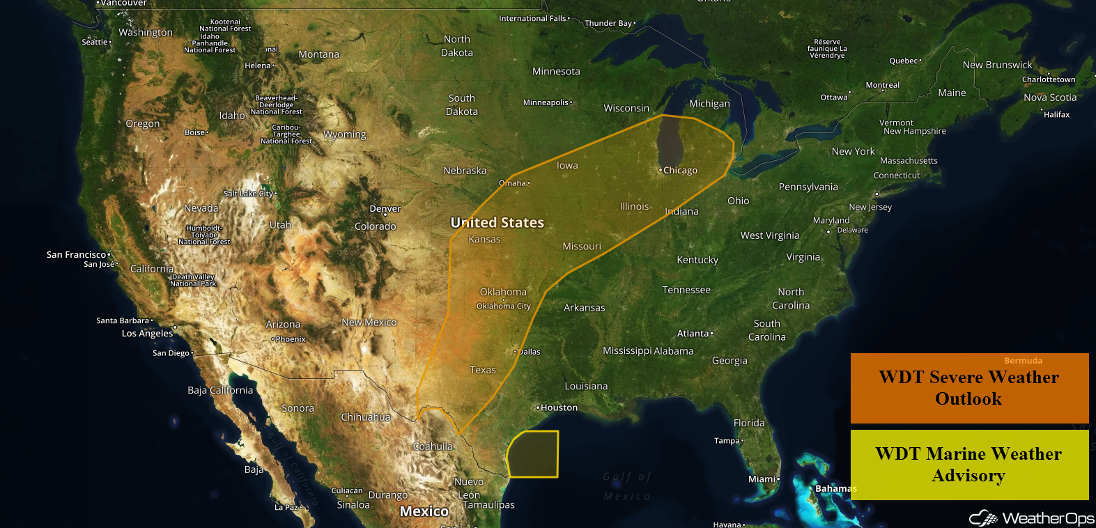 National Weather Summary for Wednesday, May 2, 2018