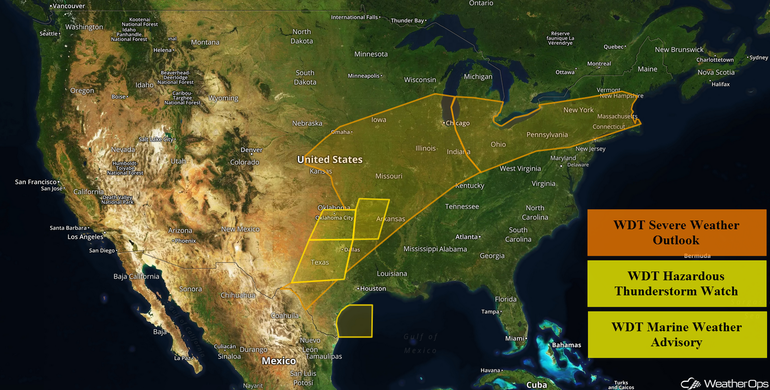 National Weather Summary for Thursday, May 3, 2018