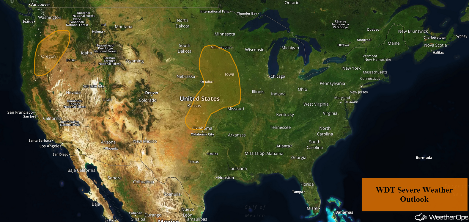 National Weather Summary for Tuesday, May 8, 2018