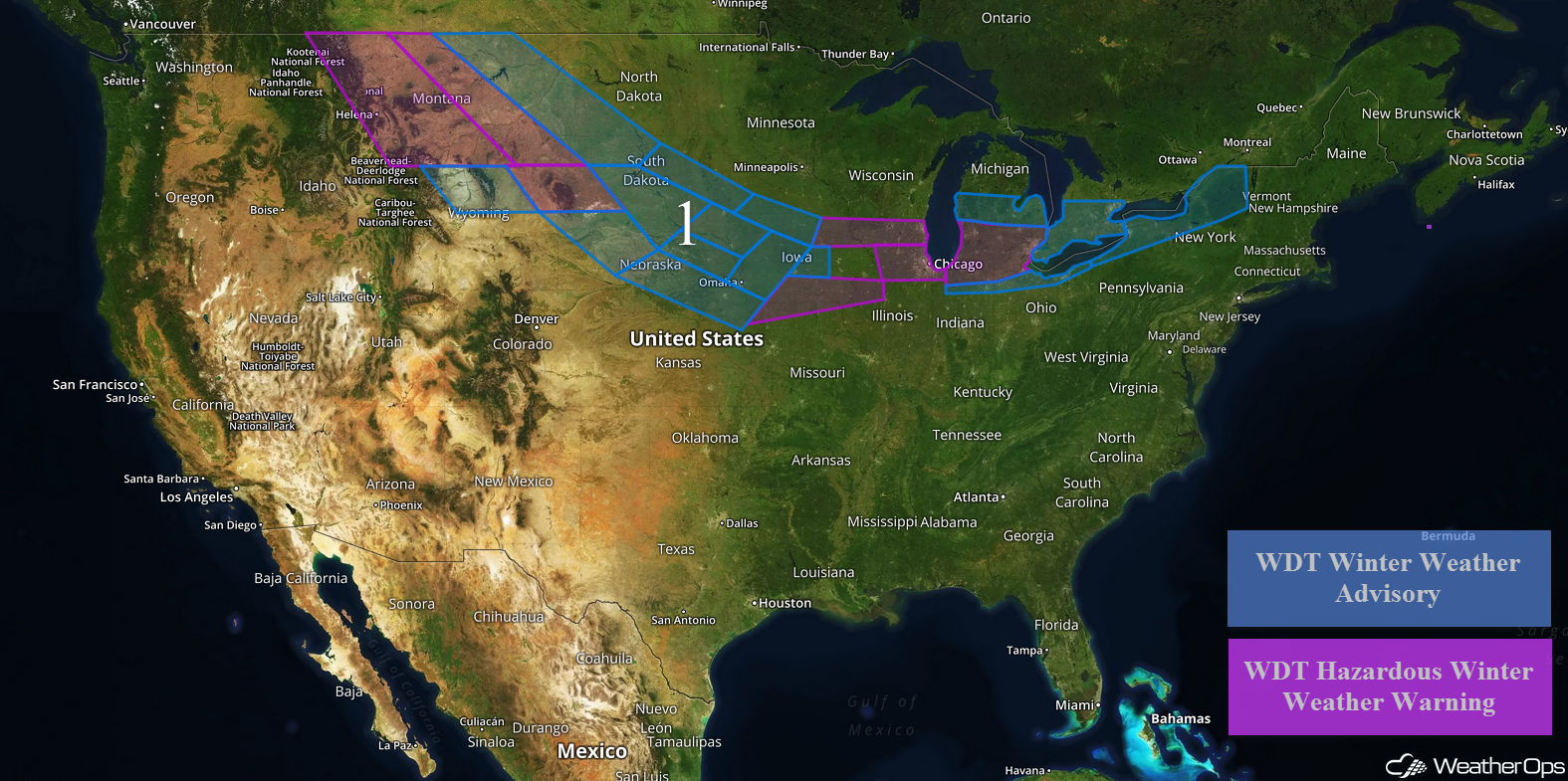 National Weather Summary for Thursday, February 8, 2018