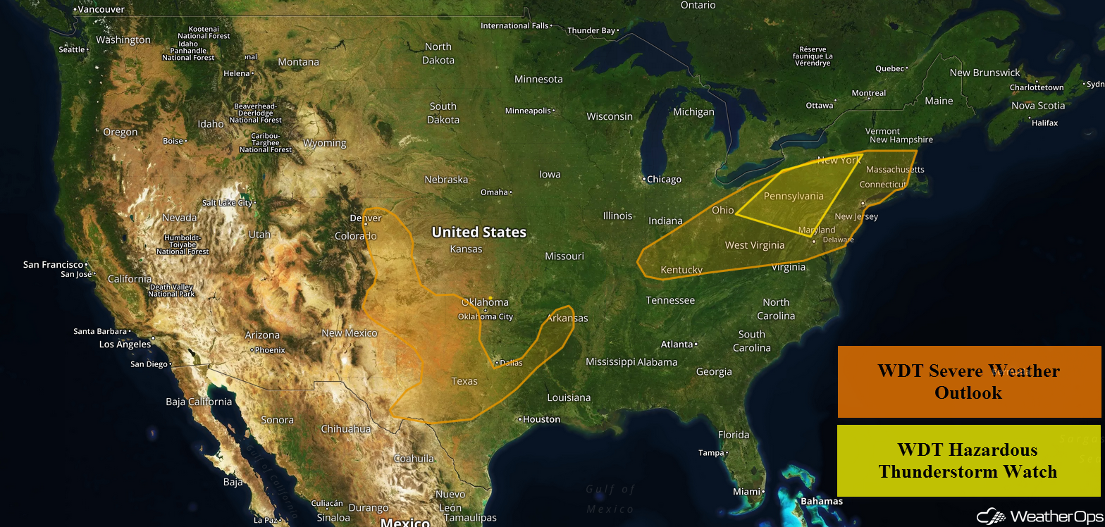 National Weather Summary for Tuesday, May 15, 2018