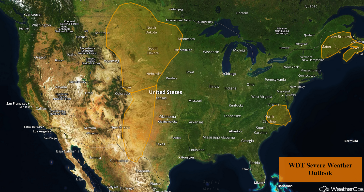 National Weather Summary for Wednesday, May 23, 2018