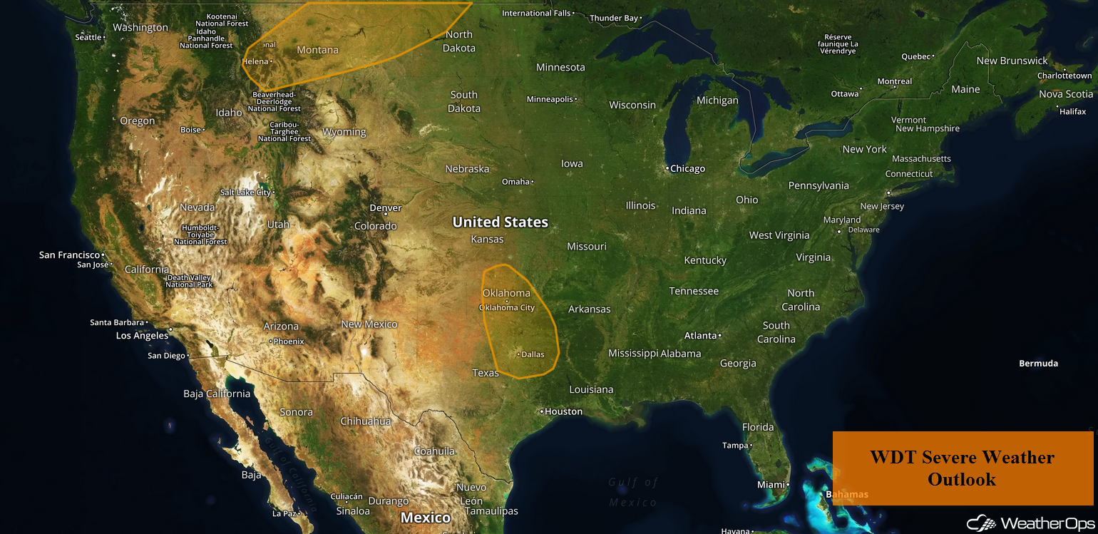 National Weather Summary for Monday, June 4, 2018