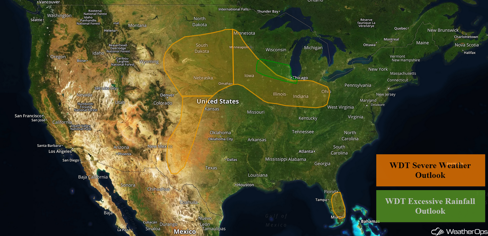 National Weather Summary for Friday, June 8, 2018