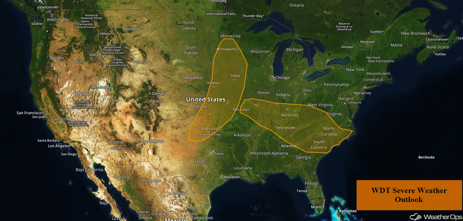 National Weather Summary for Monday, June 11, 2018