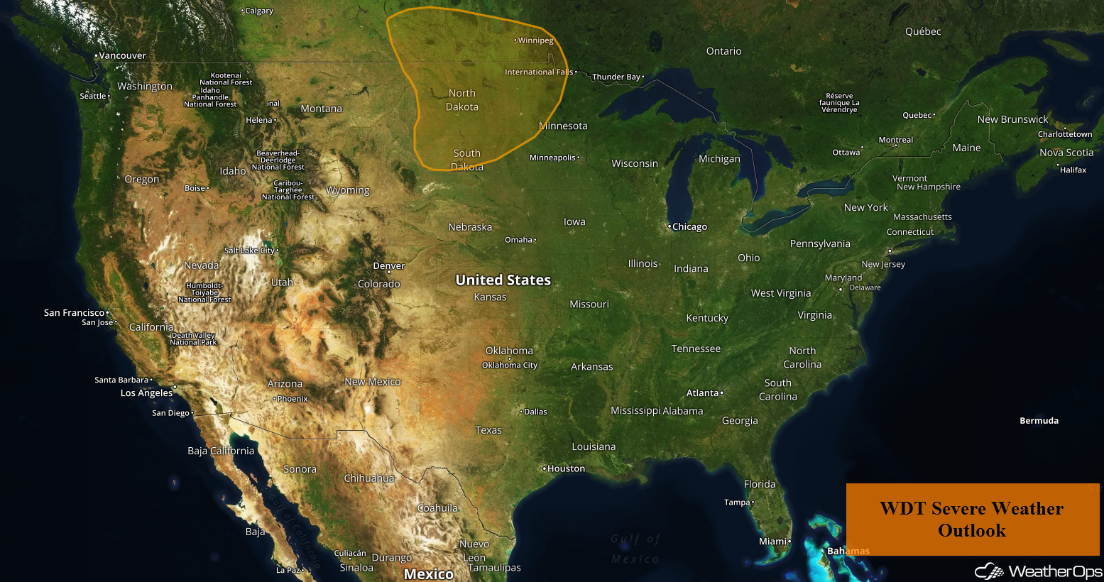 National Weather Summary for Thursday, June 14, 2018