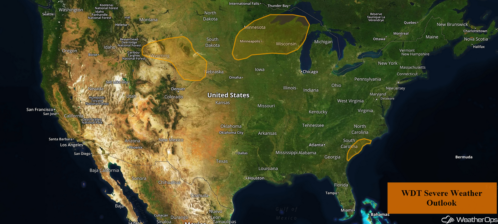 National Weather Summary for Friday, June 15, 2018