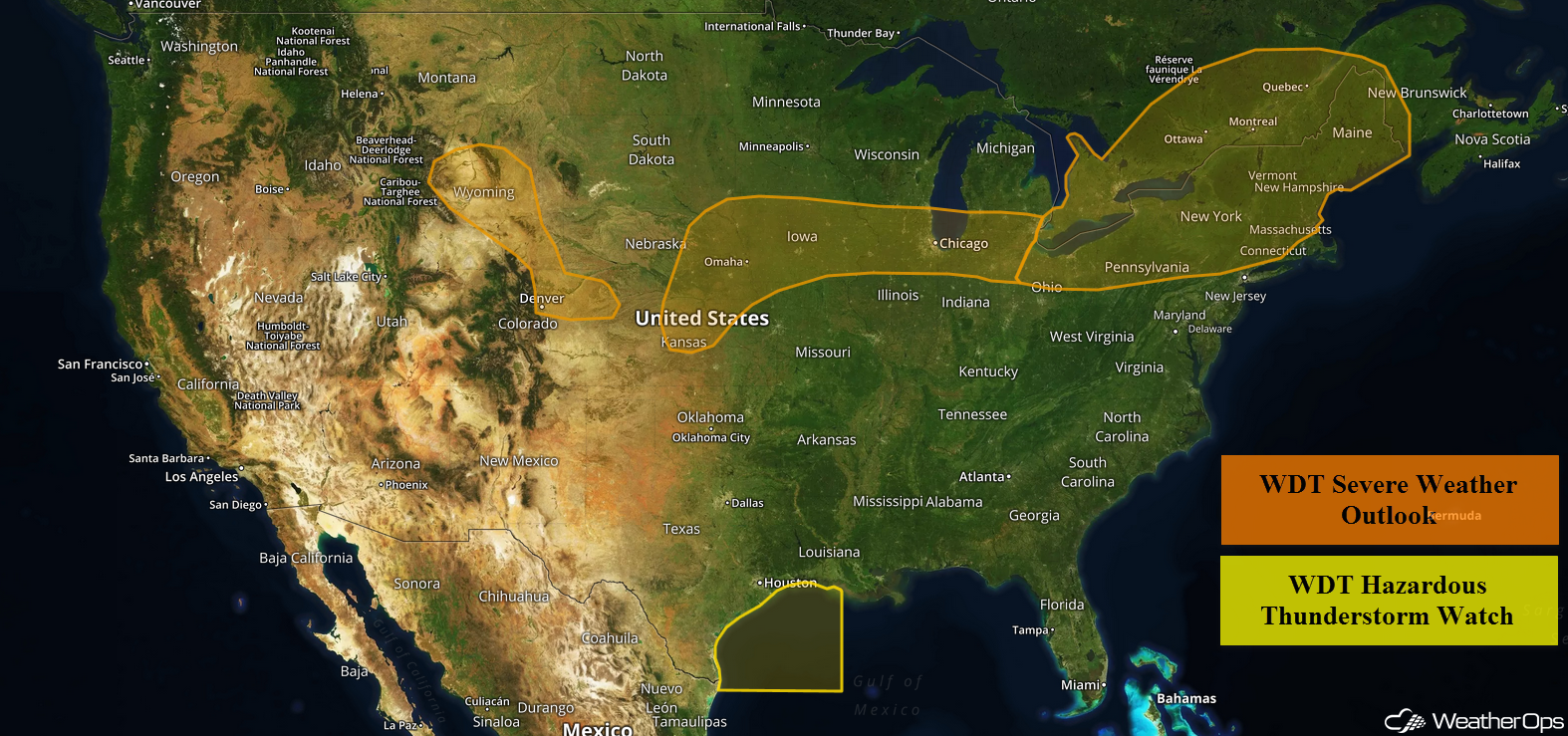 National Weather Summary for Monday, June 18, 2018