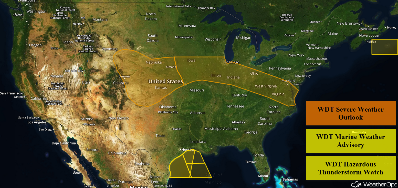 National Weather Summary for Tuesday, June 19, 2018