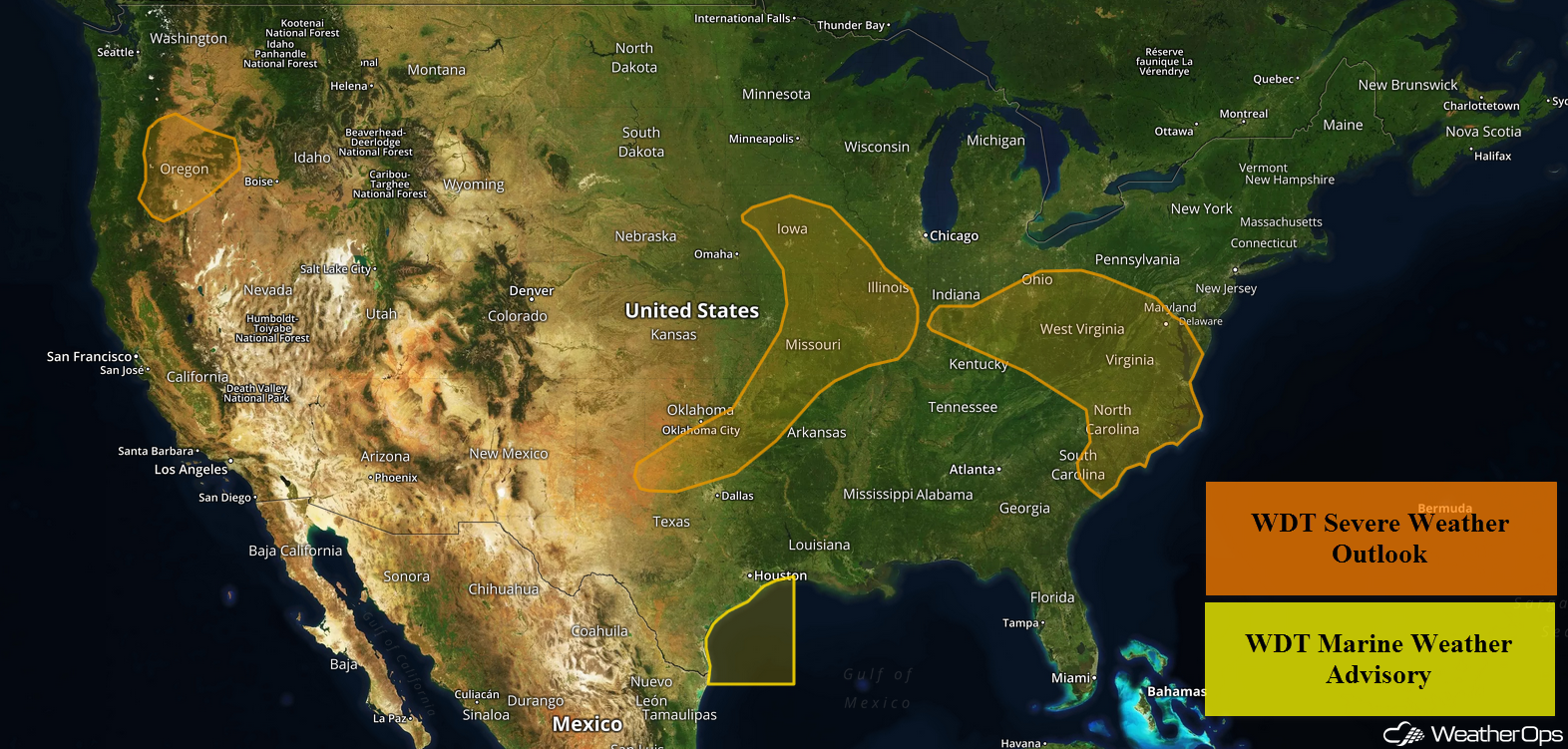 National Weather Summary for Wednesday, June 20, 2018