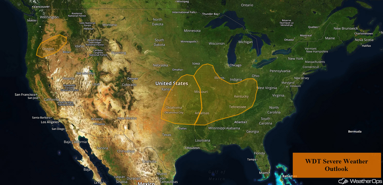 National Weather Summary for Thursday, August 16, 2018